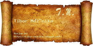Tibor Mónika névjegykártya