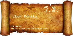 Tibor Mónika névjegykártya